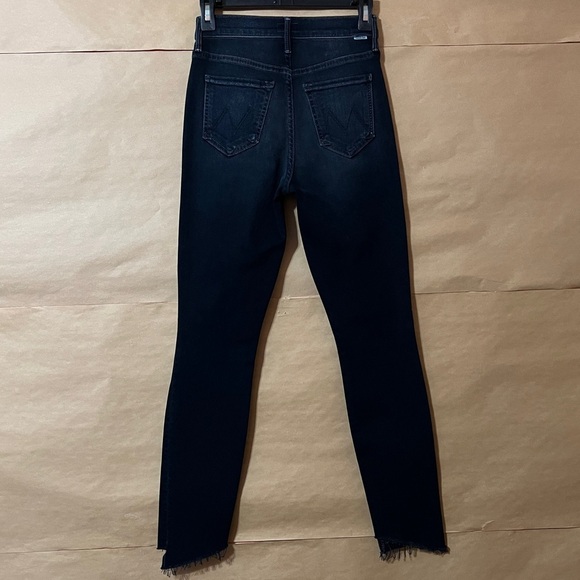 Mother | The Stunner Zip Two Step Fray Jeans High Rise Skinny Last Call Size 24 - Picture 11 of 16